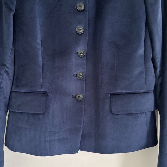 Rag & Bone Blazer Velvet Rei Military Jacket Navy Blue - Picture 4 of 9